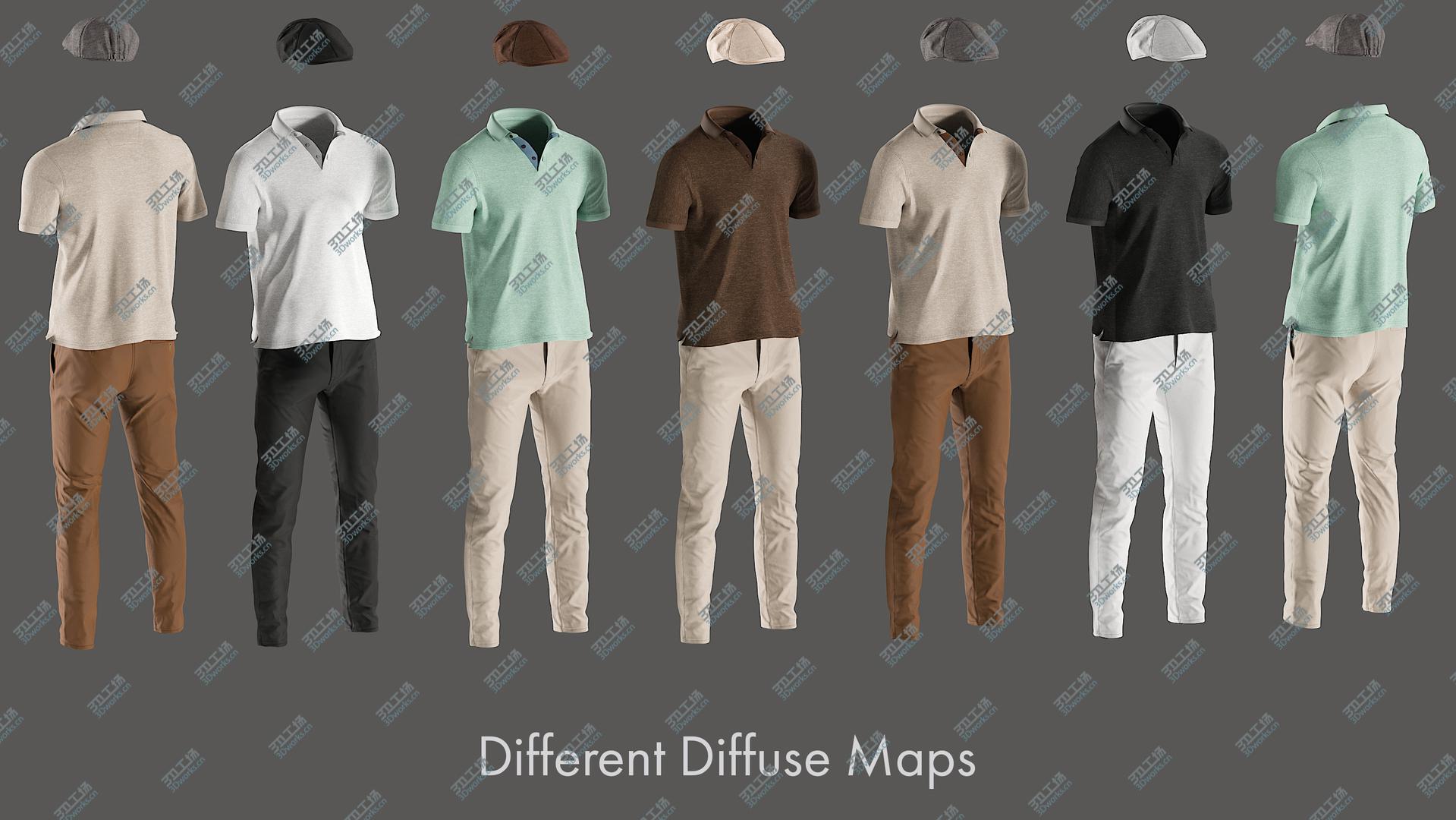 images/goods_img/202104023/Men's Polo with Pants and Hat 8 3D/3.jpg